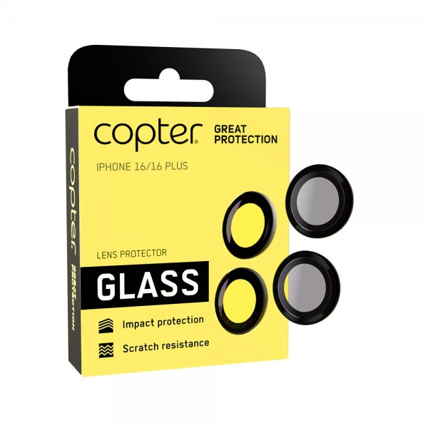 Copter iPhone 16/iPhone 16 Plus kameranssuoja Exoglass Lens Protector