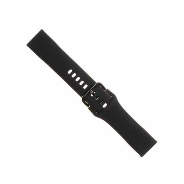 Fixed Samsung Galaxy Watch 20mm Armband Silicone Strap Musta
