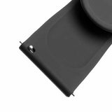 Fixed Samsung Galaxy Watch 20mm Armband Silicone Strap Musta