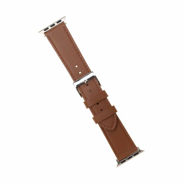 Kiinteä Apple Watch 44/45/46mm/Apple Watch Ultra nahkaranneke, ruskea