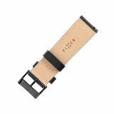 Korjattu Samsung Galaxy Watch 22mm ranneke nahkaranneke Musta