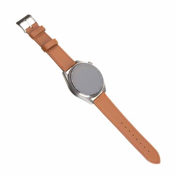 Kiinteä Samsung Galaxy Watch 22 mm nahkaranneke, ruskea
