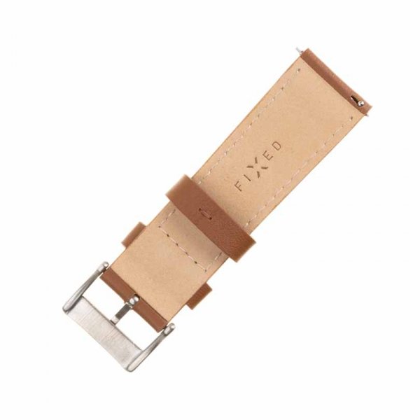 Kiinteä Samsung Galaxy Watch 22 mm nahkaranneke, ruskea