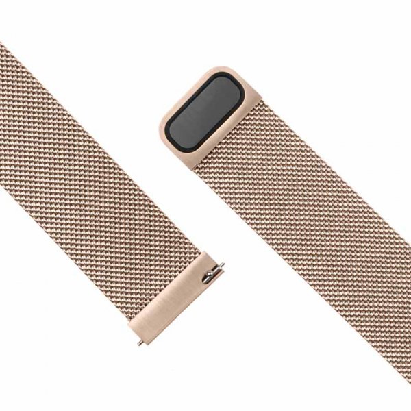 Kiinteä Samsung Galaxy Watch 20mm Mesh-ranneke Ruusukulta