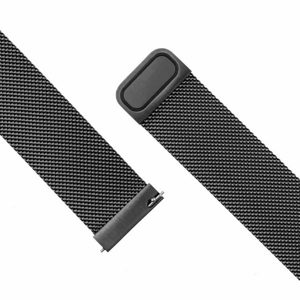Kiinteä Samsung Galaxy Watch 22 mm ranneke, Mesh, musta