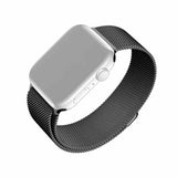 Kiinteä Apple Watch 38/40/41/42mm ranneke Mesh Strap Musta