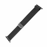 Kiinteä Apple Watch 38/40/41/42mm ranneke Mesh Strap Musta