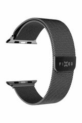 Kiinteä Apple Watch 38/40/41/42mm ranneke Mesh Strap Musta