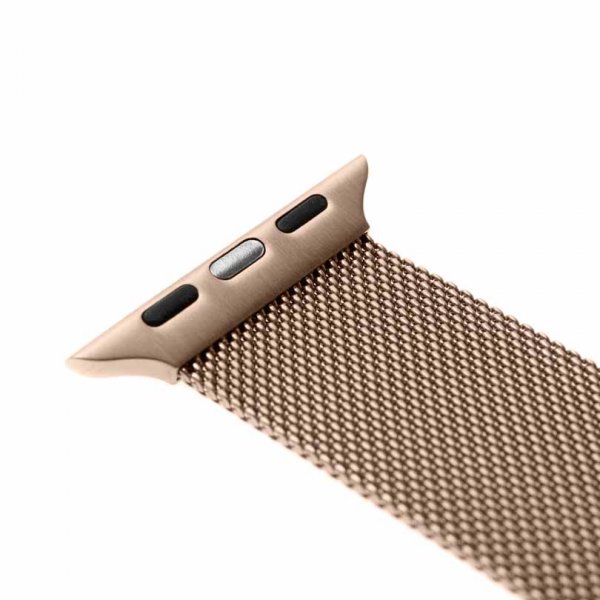 Kiinteä Apple Watch 38/40/41/42mm ranneke, Mesh Strap, ruusukulta