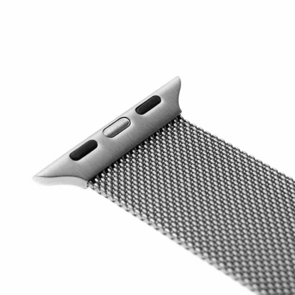Kiinteä Apple Watch 44/45/46mm/Apple Watch Ultra ranneke, mesh-ranneke, hopea