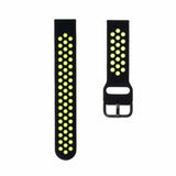 Kiinteä Samsung Galaxy Watch 22mm Ranneke Sport Silikonihihna Musta Limenvihreä