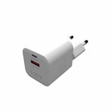 Fixed Laddare Mini PD Travel Charger USB-C & USB-A 20W Valkoinen