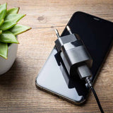 Fixed Laddare Mini PD Reseladdare USB-C & USB-A 20W Svart