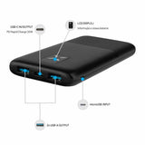 Fixed Powerbank Zen 10 20W 10 000 mAh USB-C 2xUSB-A, musta