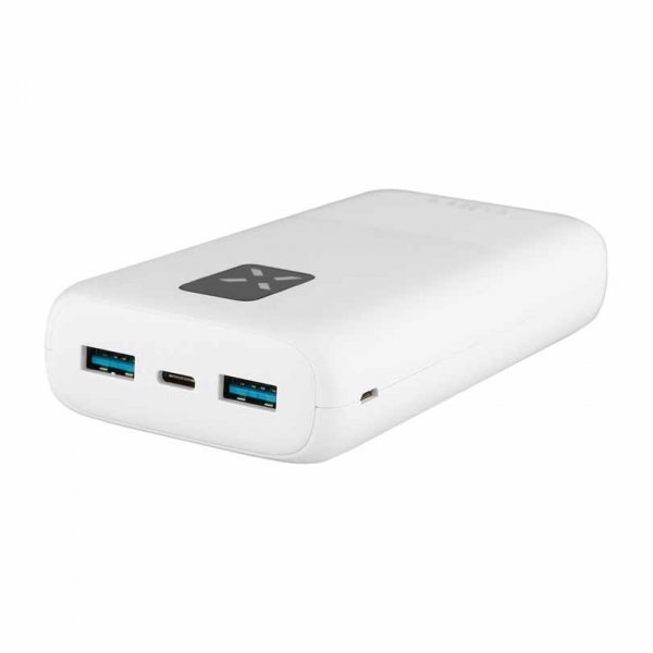 Kiinteä tehopankki Zen 20 20W 20 000 mAh USB-C 2xUSB-A Valkoinen
