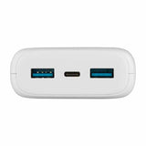 Kiinteä tehopankki Zen 20 20W 20 000 mAh USB-C 2xUSB-A Valkoinen