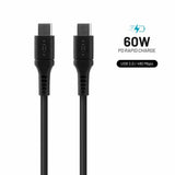 Fixed Kabel Liquid Silicone USB-C/USB-C 0.5m Musta