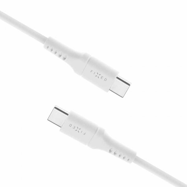Fixed Kabel Liquid Silicone USB-C/USB-C 0,5 m Valkoinen