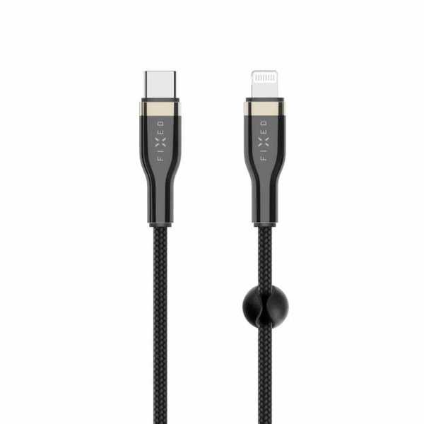 Fixed Kabel METAL Series USB-C/Lightning 2m Musta