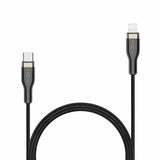 Fixed Kabel METAL Series USB-C/Lightning 2m Musta