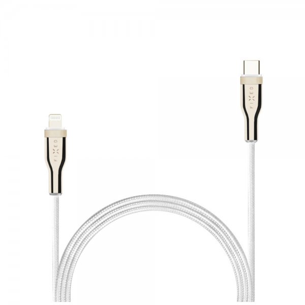 Fixed Kabel METAL Series USB-C/Lightning 2m Valkoinen
