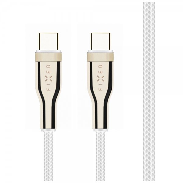 Fixed Kabel METAL Series USB-C/USB-C 1.2m Valkoinen