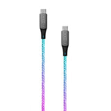 Kiinteä Kaapeli Hohtava RGB LED USB-C–USB-C 1.2m
