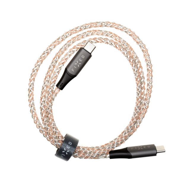 Kiinteä Kaapeli Hohtava RGB LED USB-C–USB-C 1.2m