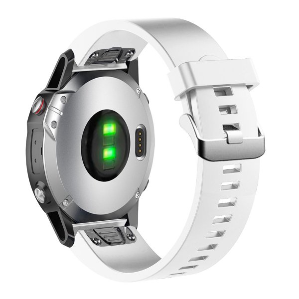 Kiinteä Garmin QuickFit 20mm Ranneke Silikonihihna Valkoinen