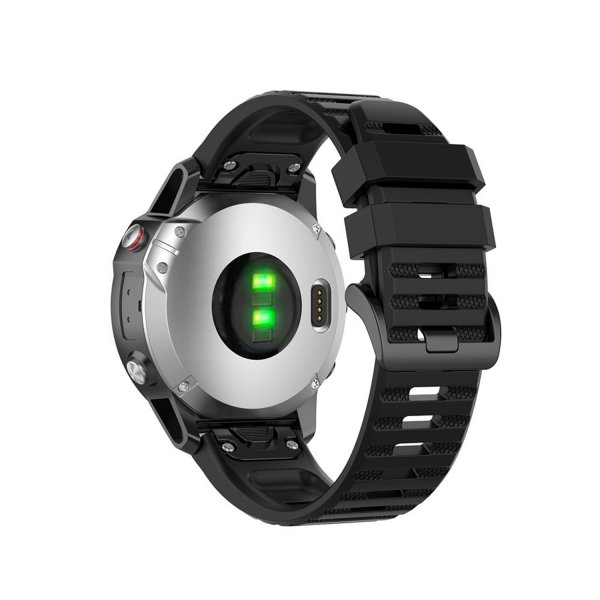 Kiinteä Garmin QuickFit 22mm ranneke silikoni musta