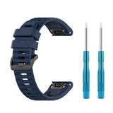 Kiinteä Garmin QuickFit 22mm ranneke silikonihihna sininen