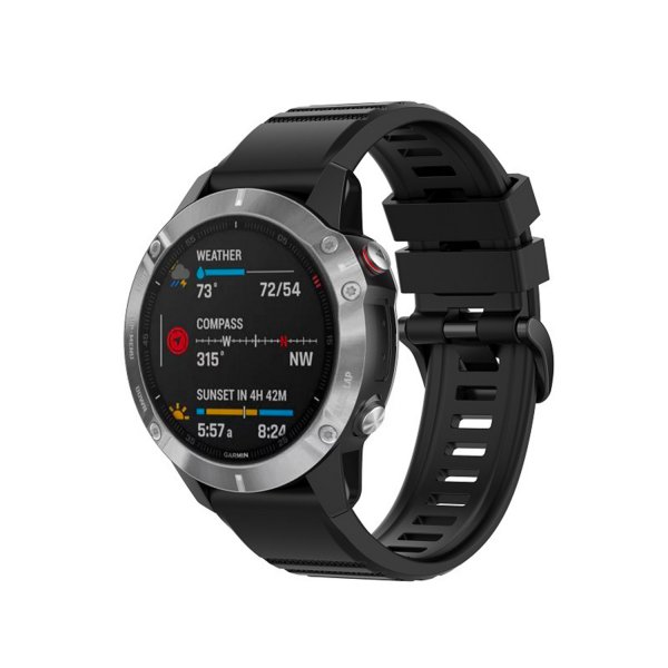 Kiinteä Garmin QuickFit 26mm ranneke silikoni, musta