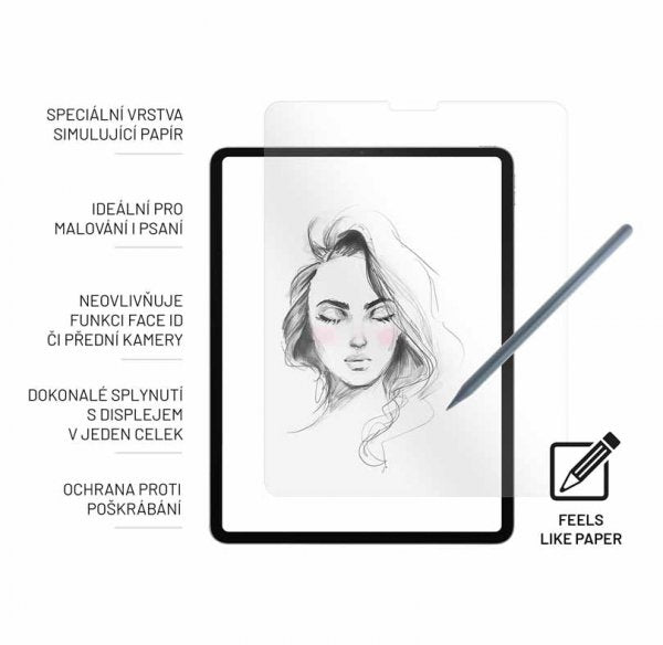 Fixed iPad Pro 12.9 (sukupolvet 3/4/5/6) Näytönsuoja PaperGlass