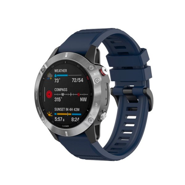 Kiinteä Garmin QuickFit 26 mm ranneke silikonihihna Sininen