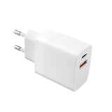 Fixed Laturi USB-C-kaapelilla 1m 2xUSB-A 17W Valkoinen
