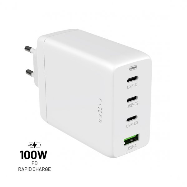 Fixed Laturi GaN100 3xUSB-C & 1xUSB-A