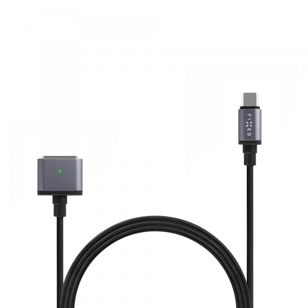 Fixed USB-C MagSafe 3 -kaapeli MacBook 140W 2m Musta