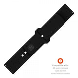 Kiinteä Samsung Galaxy Watch 20mm Ranneke Silikoni Sporty Hihna Musta