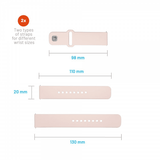 Kiinteä Samsung Galaxy Watch 20mm Ranneke Silikoni Urheilullinen Hihna Pinkki