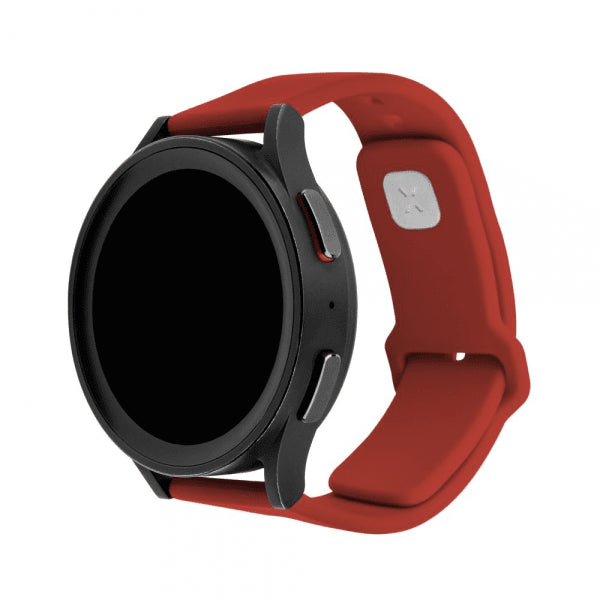 Kiinteä Samsung Galaxy Watch 22mm Ranneke Silikoni Urheilullinen Hihna Punainen