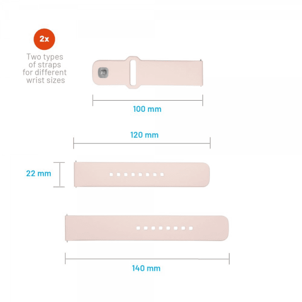 Fixed Samsung Galaxy Watch 22mm Armband Silicone Sporty Strap Rosa