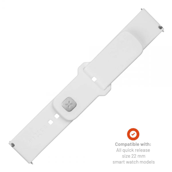 Kiinteä Samsung Galaxy Watch 22mm Ranneke Silikoni Sporty Hihna Valkoinen