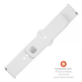 Kiinteä Samsung Galaxy Watch 22mm Ranneke Silikoni Sporty Hihna Valkoinen