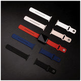Kiinteä Apple Watch 38/40/41/42mm ranneke Silikoninen Sport Strap Tummansininen