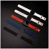 Kiinteä Apple Watch 38/40/41/42mm ranneke silikoni Sporty Strap valkoinen