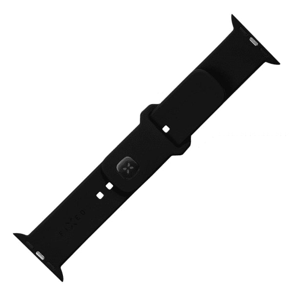 Kiinteä Apple Watch 38/40/41/42mm ranneke silikoni sporttiremmi musta