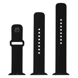 Kiinteä Apple Watch 38/40/41/42mm ranneke silikoni sporttiremmi musta