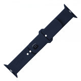 Kiinteä Apple Watch 38/40/41/42mm ranneke Silikoninen Sport Strap Tummansininen