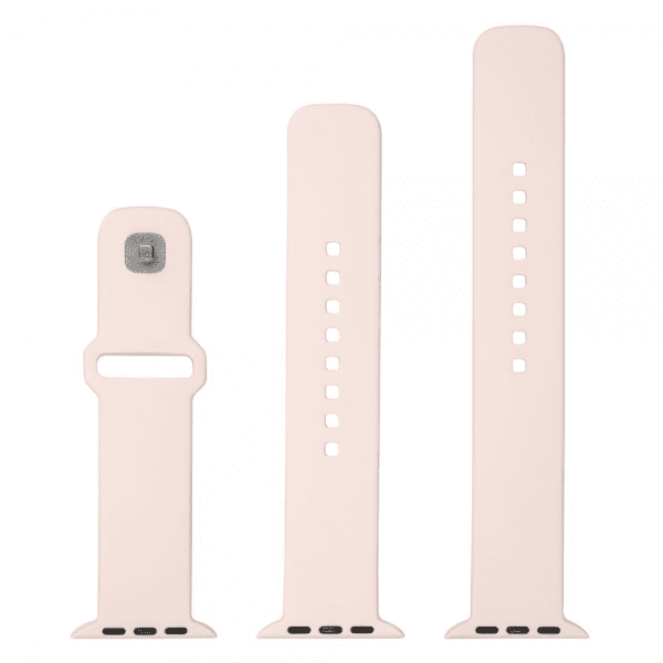 Kiinteä Apple Watch 38/40/41/42mm ranneke silikoni urheiluhihna Rosa