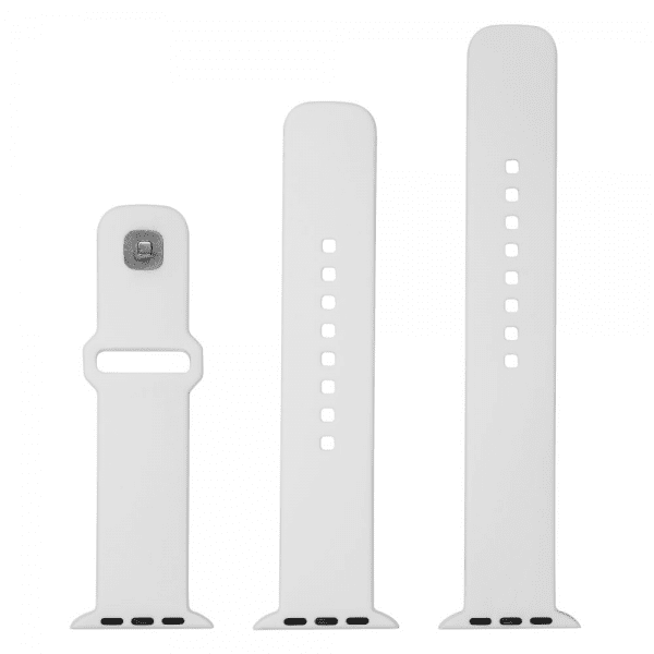 Kiinteä Apple Watch 38/40/41/42mm ranneke silikoni Sporty Strap valkoinen